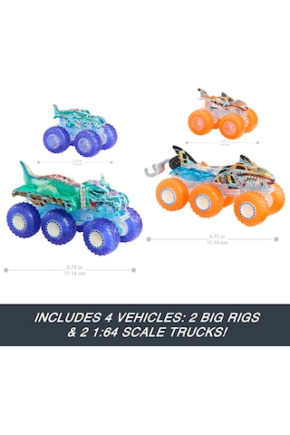 Hot Wheels Monster Trucks Toy Truck & Big Rig Multipack, 1:64