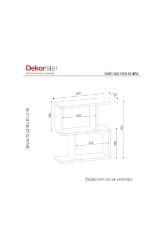 Dekorister Karinus Yan Sehpa Beyaz