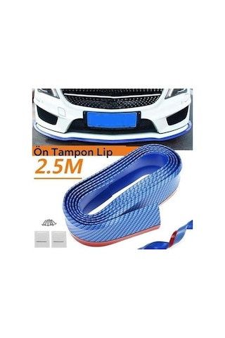 Buffer Mavi 2,5 Metre Araba Oto Ön Tampon Koruyucu Kauçuk Pratik Tampon Şerit Bant Döşeme Kiti