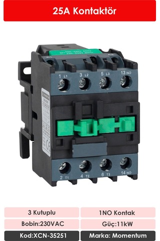 Momentum Kontaktör 25A 11kW 1NO XCN-35251