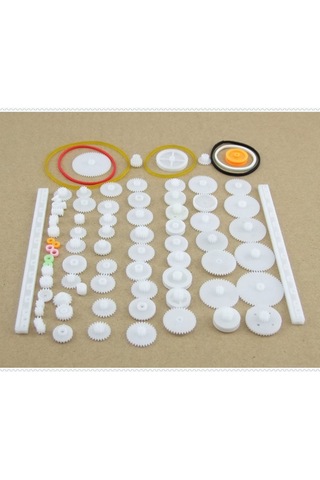 75 Parça Plastik Dişli Seti Rc Çark Arduino Oyuncak Robot Araba G