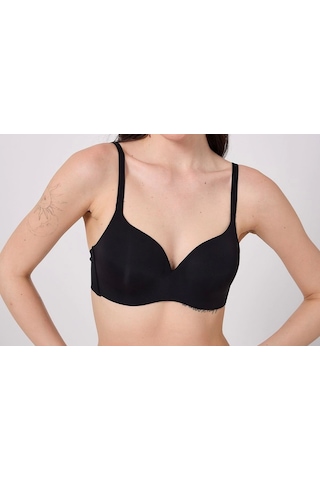 Freshness Msf02 Geniş Sırt Kuşaklı Lazer Kesim Sütyen Siyah