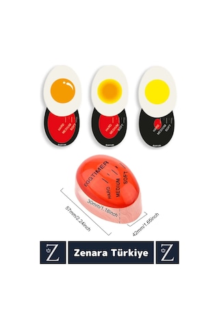 Premium Yanmaz Erimez 3 Farklı Zamanlayıcılı Haşlama Yumurta Pişirme Derecesi Egg Timer Çok Renkli