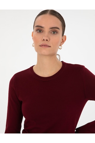 Pierre Cardin Kadın Vişne Kazak /triko 50315758-vr223 Vişne