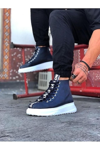 Wg03 Lacivert Erkek Yarım Bilek Bot Renklı