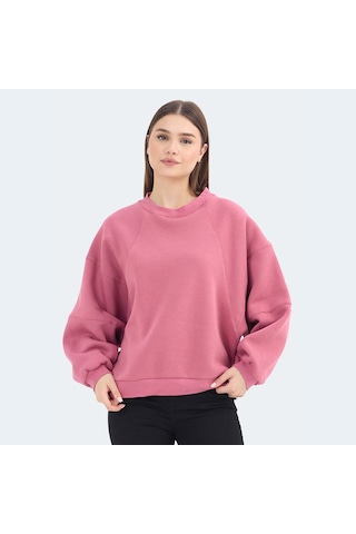 Slazenger VIA Kadın Oversıze Gül Sweatshirt