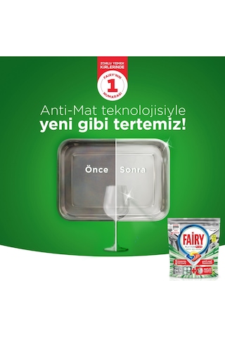 Fairy Platinum Plus Limon Kokulu Bulaşık Makinesi Deterjanı 2 x 40 Tablet