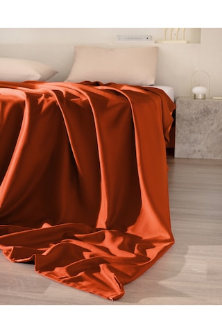 Ciel Çift Kişilik %100 Pamuk Saten Nevresim - Turuncu 8684427182598 Turuncu