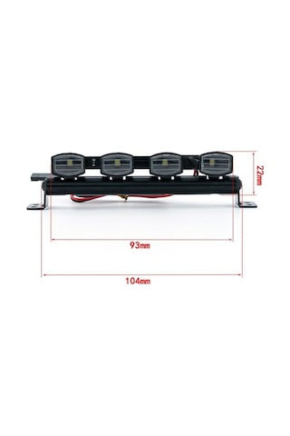 Novahub Trx-4 Ve Scx10 İçin 4'lü Led Aydınlatma Seti - 5v-7.4v Alüminyum Rc Aracı Aksesuarı