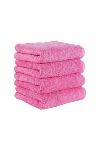 4 Lü El Yüz Havlu Takımı Pamuklu Desensiz Düz Renk Havlu Seti 50x90 Cm 001