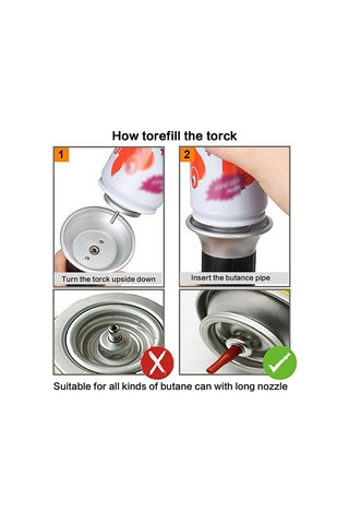 Samdoo Alüminyum Alloy Isı Torchu - 1300 C Ateş Regülatörlü, Ergonomik Tasarım, Ev Ve Dış Mekan Bbq, Pişirme, Lehimleme Çok Renkli