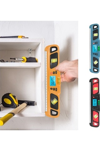 Tongxida Su Terazisi Hw-200, Dijital Seviye Ölçer, Açı Cetveli, Kırmızı