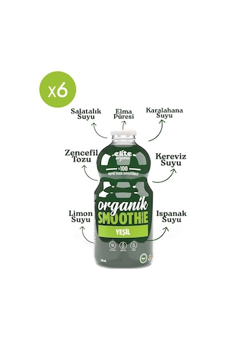 6'lı Organik Yeşil Smoothie 946 Ml