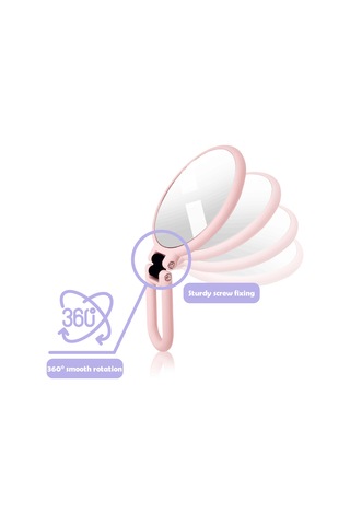 Qingmipy 10x/15x Büyütmeli Çift Taraflı Taşınabilir Katlanır Makyaj Aynası - Abs Malzeme, 360 Dönebilir, Duvar Asma Kancalı, Hediye Seçeneği Mor