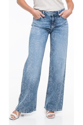 Guess Indigo Relaxed Fit Kadın Jean Pantolon W6ga2kd1069 Mavi