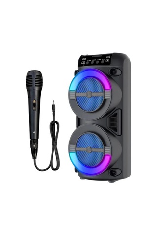 Tek Najma Led Işıklı Kablosuz Bluetooth Hoparlör Usb Tf Kart Destekli Yeni