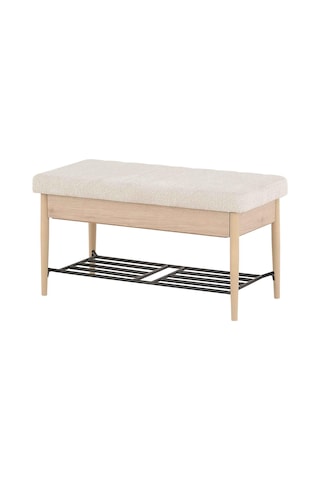 Nuno Sandıklı Bench 100 Cm Bej