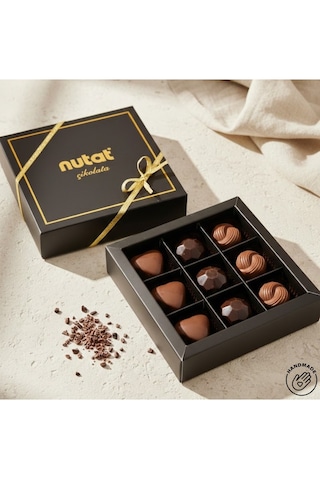 Nutat - Hediyelik Spesiyal Çikolata Sütlü Ve Bitter Çikolata, Özel Gün Hediyesi 96 Gr.