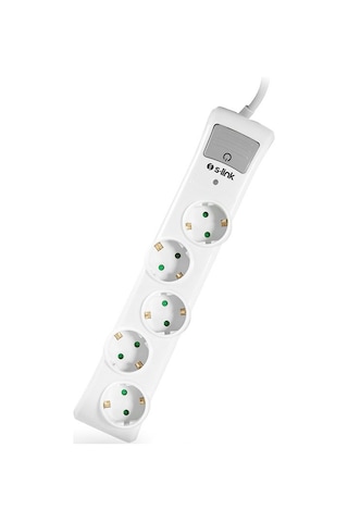 S-link Swapp SPGNA05 750J 5'li Akım Korumalı Priz 1.5 Metre