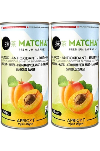 Matcha Premium Japanese Siyah Kayısılı Matcha Çayı 20 X 8gr X 2 Kutu