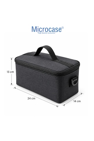 Microcase Portatif Termal Isı Yalıtımlı Yemek Taşıma Beslenme Çantası Al7021 Gri