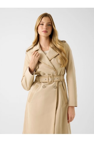Guess Jenny Pu Detaylı Kadın Kahverengi Trençkot W5rl14wgwd2-g1l7 Kahverengi