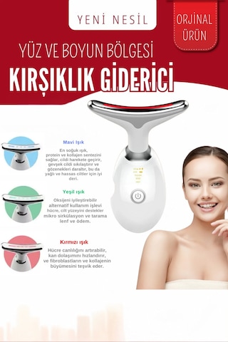 Yüz Ve Boyun Kırşıklık Giderici Ems Güzellik Cihazı Gıdık Sarkma Kırışıklık 3 Modlu