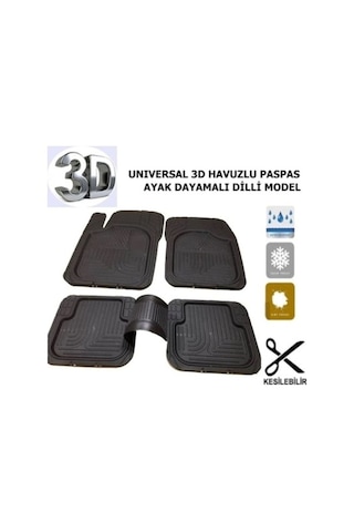 Dizaynpark Oto Paspas 3d Havuzlu Universal 5 Parça Her Araca Uyumlu A+++