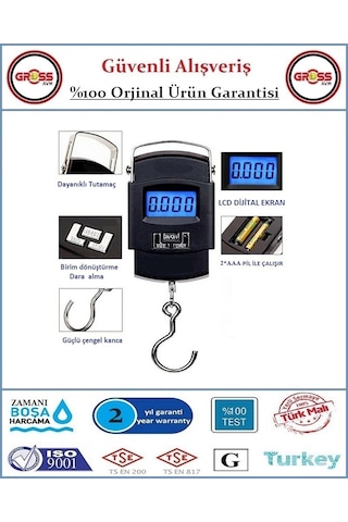Dijital El Kantarı - Hassas Elektronik El Terazisi - 4 Ayrı Birim - 50kg