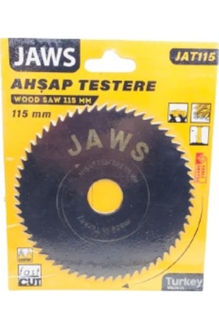 Jaws JAT115 Ahşap Testere Ağaç Kesme Diski 115Mm 60 Diş