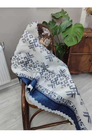 Koltuk Örtüsü Kaymaz Kilim Mavi