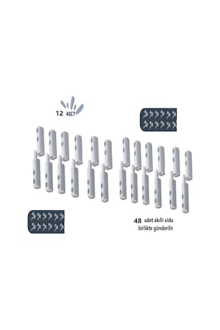 Sineklik Menteşesi, Beyaz 12 Adet 00-40x00-40