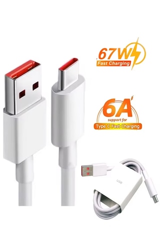 Xiaomi Mi Uyumlu Turbo Hızlı Şarj Kablosu 67w 6a Redmi Note 11 Pro 5g Note 12 T Pro Note 13 Pro 5g Turbo -