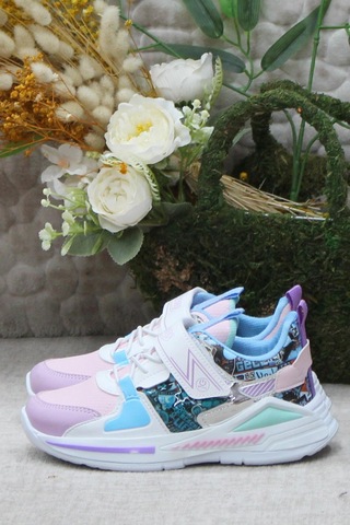 M.p 242 3325 Beyaz Mor Rahat Hafif Kız Çocuk Ayakkabı 001