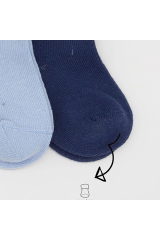 Bistyle Bear Penye Soket Çorap 2'li Bs10116 Mavi Mavi