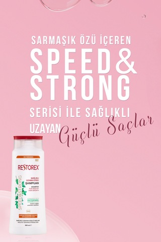 Restorex Speed Strong Kuru ve Normal Saçlar İçin Bakım Şampuanı 500 ml - Sarmaşık Özlü Sağlıklı Uzama