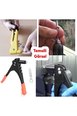 Orret Home 24 Cm Profesyonel Pop Perçin Tabancası Çelik Gövdeli El Tipi Perçin Makinesi, Dayanıklı Ve Ergonomik Perçin Aracı, Metal, Plastik Ve Deri İçin Uygun
