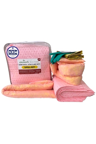 Semedis Kimyasal Dökülme Kiti 45 Litre Pembe