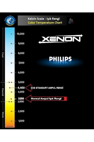 İki Adet Philips D3S Xenon Standart Ampul 42403 Vıs1