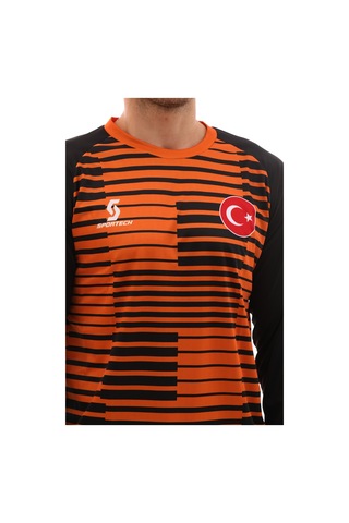 Sportech Sünger Destekli Kaleci Forma Takımı, Turuncu-siyah K0143 Turuncu - Siyah