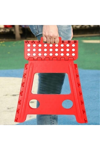 Bloomnest Katlanır Masaj Taburesi Dot Plastik Küçük Sandalye, 29x22x39cm, Kırmızı Altın Siyah, Pratik Ve Taşınabilir, Güvenli Kullanım İçin Uygun Altın - Siyah