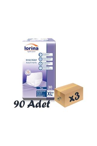 Lorina Yetişkin 6 Damla Emici Külot XL 30'Lu 3 Paket 90 Adet