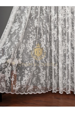 Bulut Desen Örme Tül Perde 1210