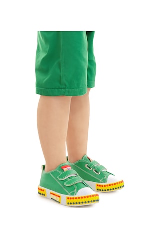 Kiko Kids Kach Cırtlı Erkek Bebek Günlük Spor Ayakkabı Yeşil
