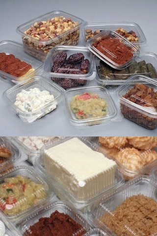 Kullan At Tek Kullanımlık Plastik Kapaklı Kase 1000 Gr 25 Adet Sızdırmaz Plastik Kap 1 Kg