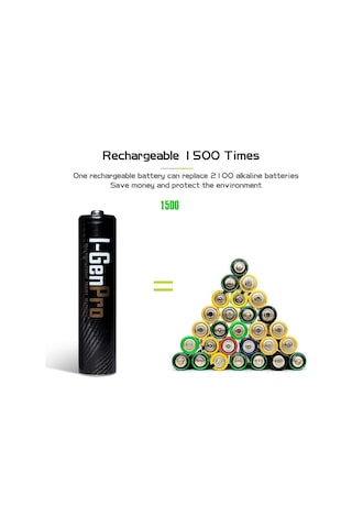 I-gen P178 8 Adet Aa Pro 2950 Mah Şarjlı Kalem Pil + 8 Adet Aaa Pro 1100 Mah Şarjlı İnce Kalem Pil 1.2v Nı-mh