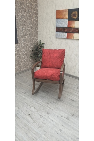 Emideco Ahşap Sallanır Koltuk Sandalye Demonte Bahçe Salon Koltuğu