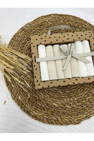 Desenli Penye Bebek Ağız Mendili 7'li 2025 Mö092