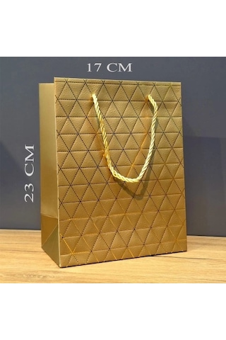 Freedom Store Küçük Boy Gold İpli Karton Çanta Altın