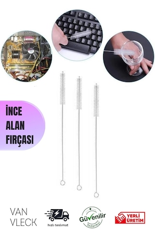 3 Lü 24 Cm Pipet Temizleme Teli İnce Alanlar İçin